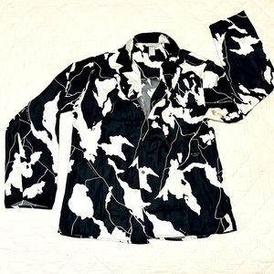 H&M silky patterned blouse